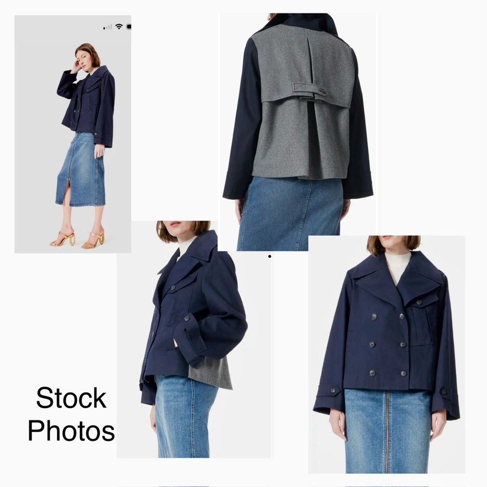 DO by Dee Ocleppo Mixed Media Short Trench Coat/ Jacket. NWT - Picture 14 of 15